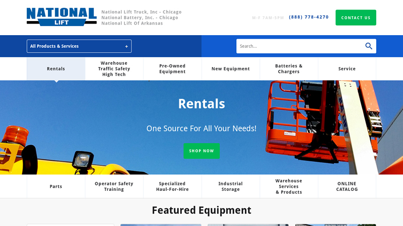 Rent a forklift in Memphis, Tennessee, Forklift Rental, Scissor Lift Rental, Boom Lift Rental, Aerial Work Platform Rental, Used Lift Trucks For Sale, Sales, Parts, Service, Operator Training, Specialized Hauling, Warehouse Services, Material Handling Equipment rental, sales