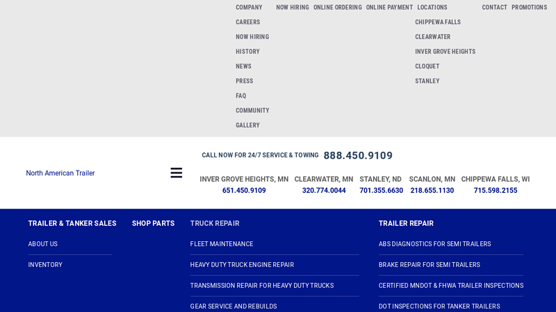 Trailers & Trucks - Repair & Sales - North American Trailer