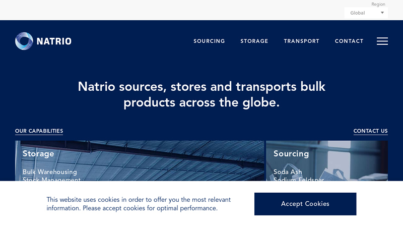 Natrio High Volume Dry Chemicals and Logistics Solutions