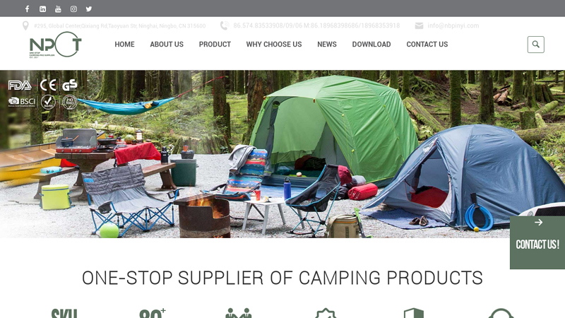 Camping Equipment One Stop Supplier-Ningbo Pinyi Outdoor Technology Co.,Ltd.