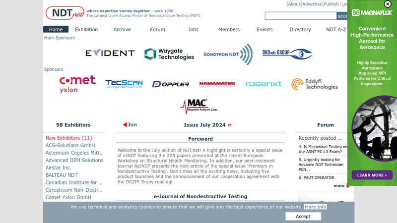 NDT.net - Nondestructive Testing (NDT) Portal & Open Access Archive