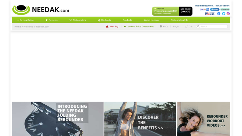 Needak Rebounder - Fitness Mini Trampoline - Needak.com