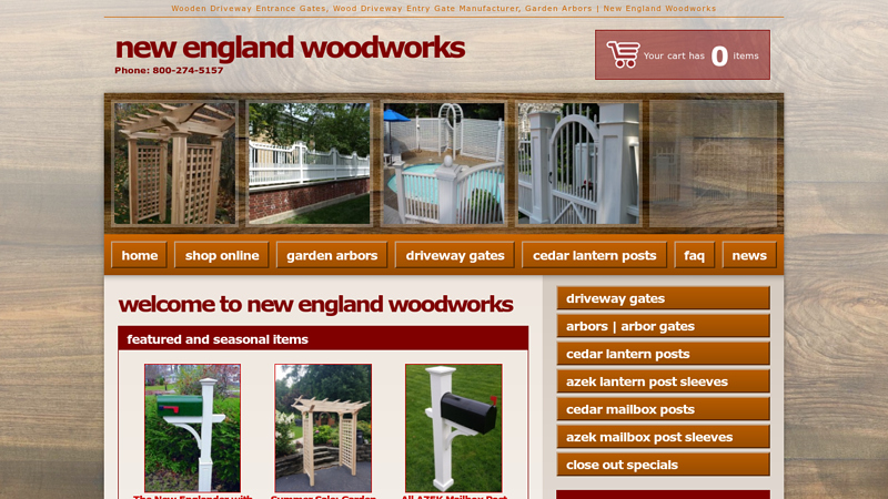 Wooden Driveway Entrance Gates, Wood Driveway Entry Gate Manufacturer, Garden Arbors | New England Woodworks