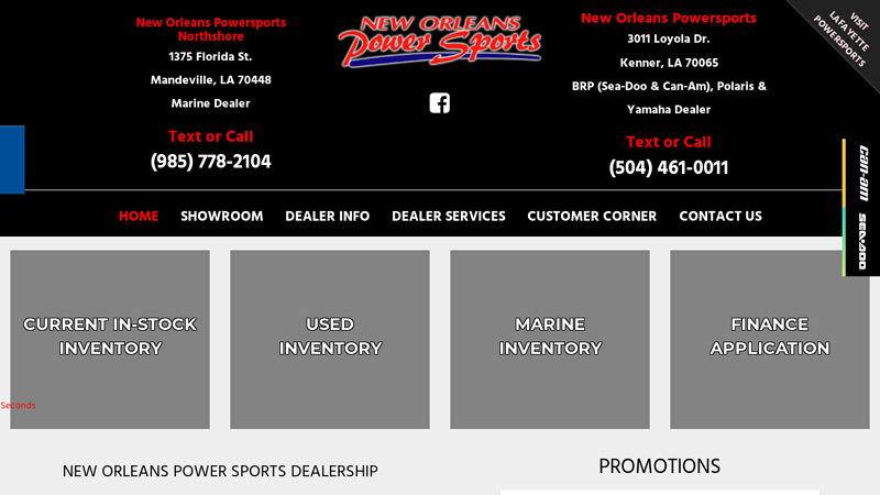 New & Used Motorsports Vehicles & Boats for Sale - NewOrleansPowerSports.com