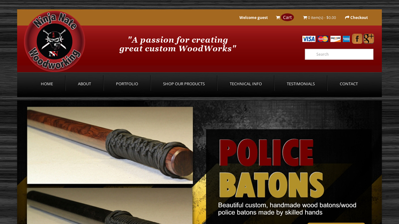 Police Wood Batons | Custom Woodworking - Ninja Nate Custom Woodworking