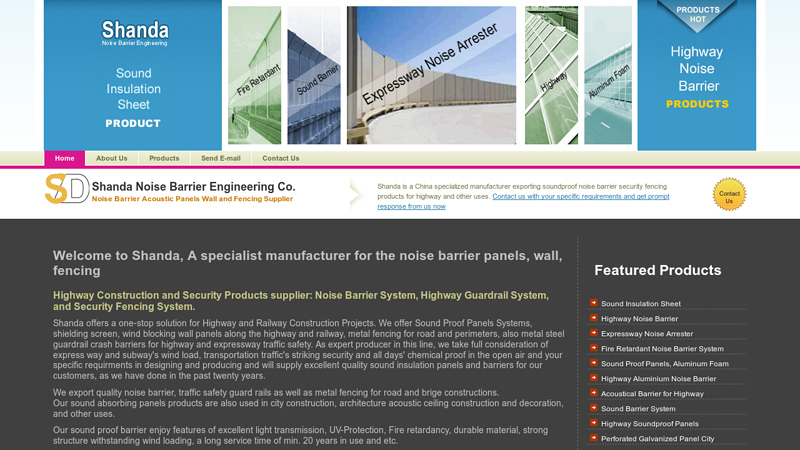 Highway Noise Barrier Sound Proof Panels, Guardrail, Security Fencing