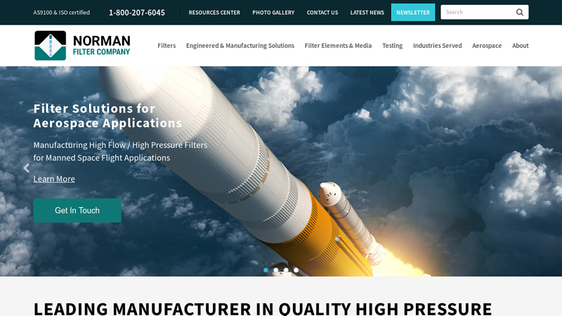 Hydraulic Filter Manufacturer - Housings & Filter Elements | Norman Filter Company