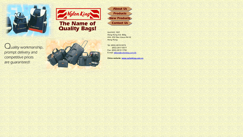 Nylon King Industries Ltd - bag manufacturer in Hong Kong