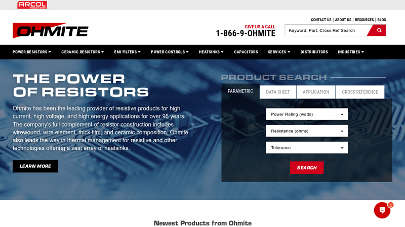 Industrial Power Resistors & Surface Mount Power Resistor Manufacturer | Ohmite Mfg Co