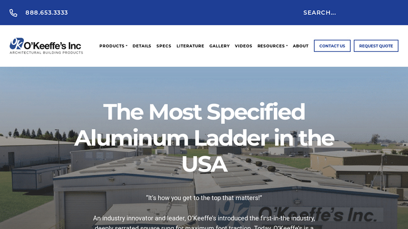 USA-Made Aluminum Building Ladders - O