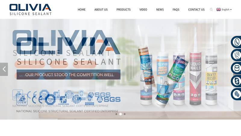 Silicone Sealant, Adhesive Silicone, Acrylic Caulk - Olivia