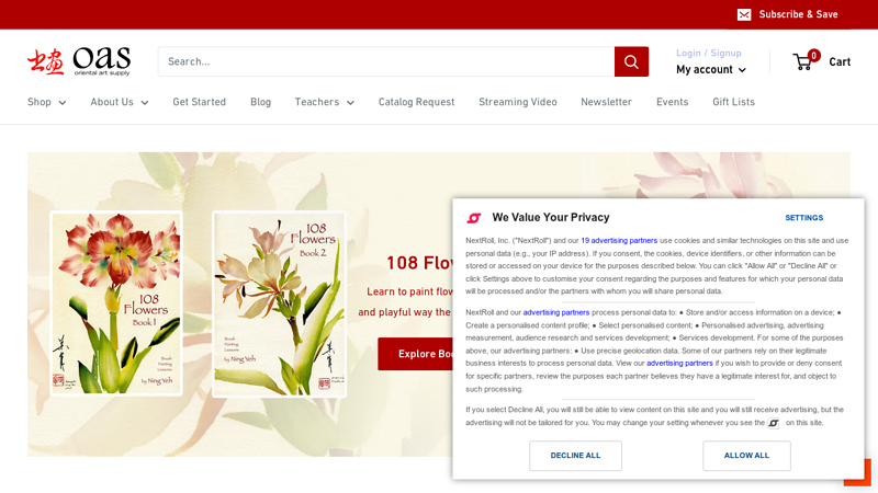 Oriental Art Supplies for Chinese Brush Painting, and Calligraphy