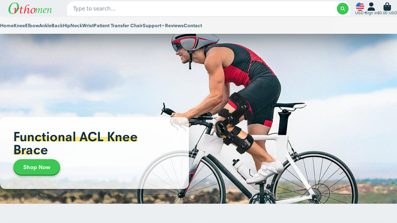Orthopedic knee braces, Unloader Knee Brace, Elbow Brace, Hip Brace C Orthomen