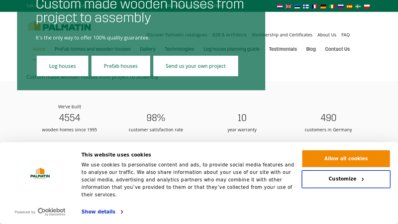 Wooden houses & prefabricated house from the producer, Palmatin