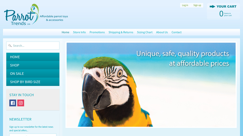 Parrot Trends Canada | Canadian Online Parrot Toys, Food & Supplies - Bird Toy Parts Canada