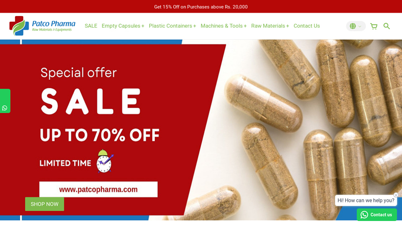 Patco Pharma: Shop Online Empty Capsules & Tablet Containers C Patco Pharmaceuticals Pvt. Ltd.