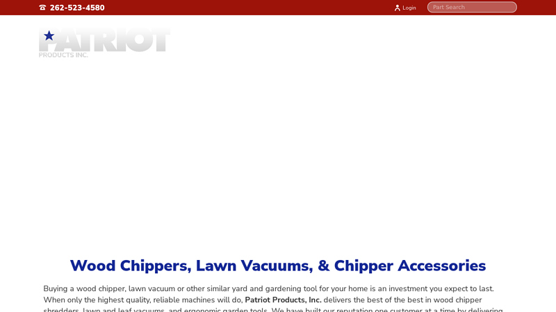 Wood Chipper | Lawn Vacuum | Gas and Electric Chipper Shredders | Ergonomic Gardening Tools | Patriot Products Inc.