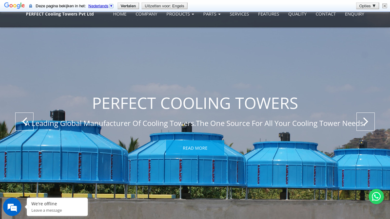 PERFECT Cooling Towers | Manufacturers of Cooling Towers, Buy Industrial Cooling Tower & Fiberglass Water Cooling Towers India