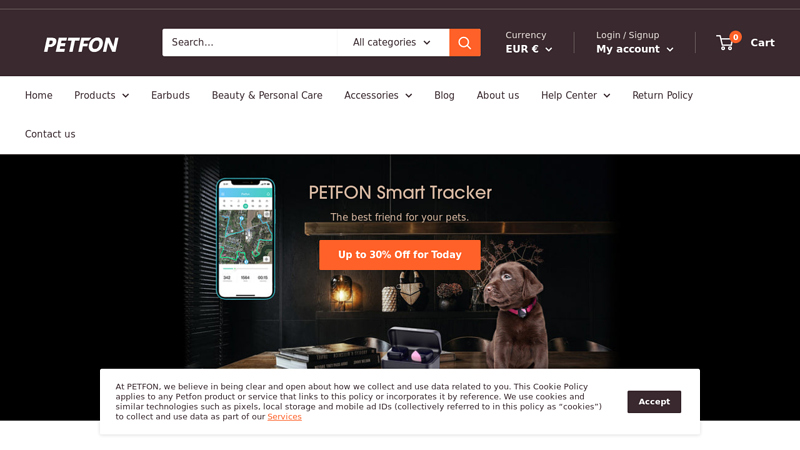 Petfon - Buy Best Pet Trackers & GPS Dog Collars - Smart Pet Device