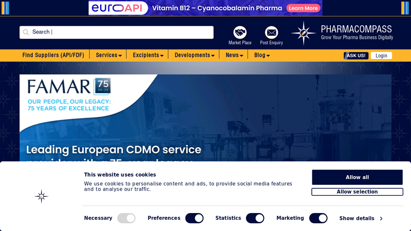PharmaCompass C Grow Your Pharma Business Digitally