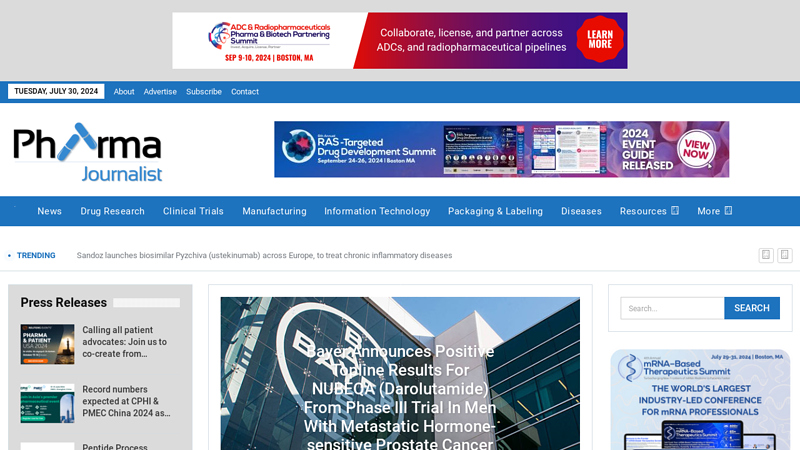 Pharma Journalist - Leading Magazine for Pharmaceutical Professionals