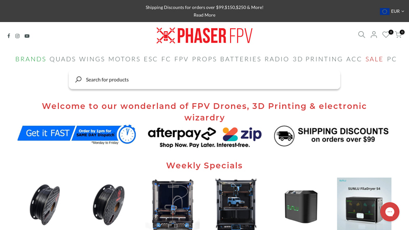 #1 Aussie FPV Drone & 3D Printing Store | Buy in Australia from PHASER C Phaser FPV