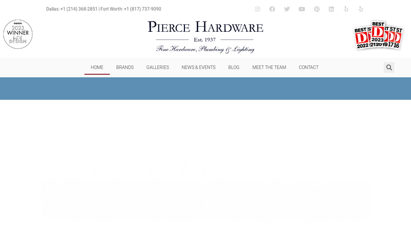Home - Pierce Fine Hardware, Plumbing and Lighting