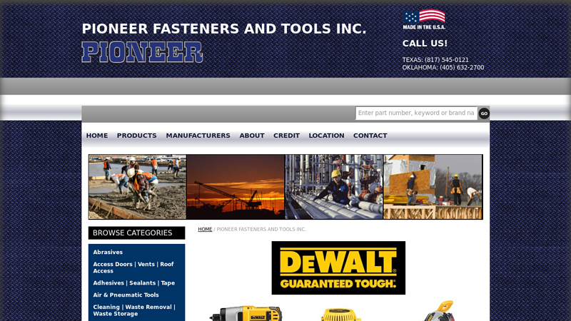 Home | PIONEER FASTENERS AND TOOLS INC.