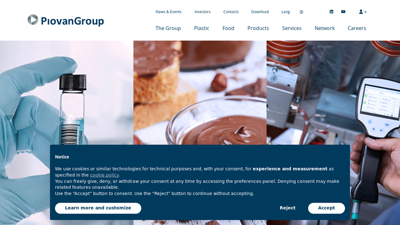 Automation for the plastics and food industries | PiovanGroup
