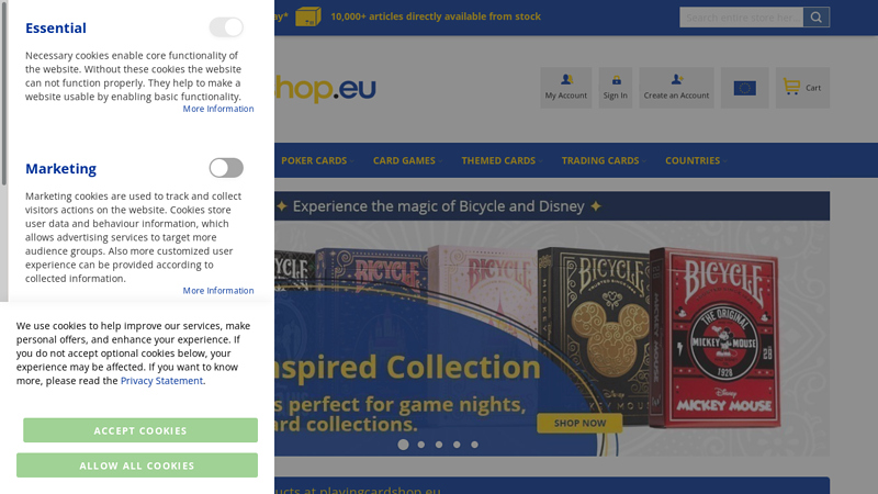 Playing Cards Europe - playingcardshop.eu