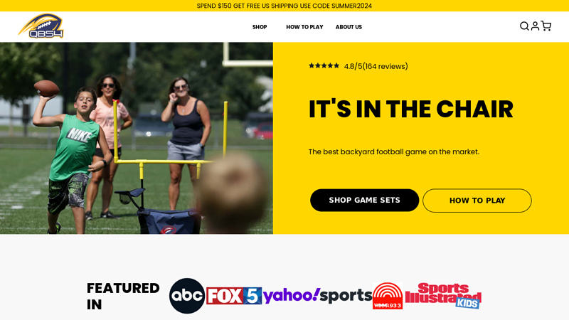 QB54 - Football Outdoor Toss Game - Chair Football!