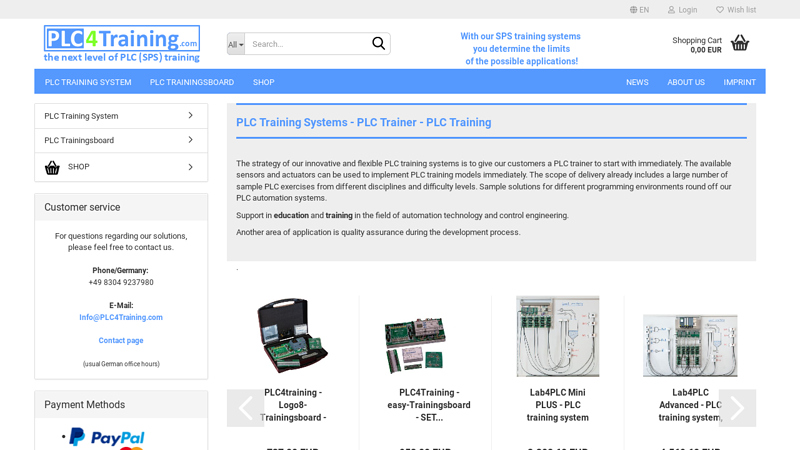 SPS Schulungssysteme - SPS Trainer - SPS Training Die Strategie unserer innovativen und flexiblen SPS Schulungssystemen ist es, unseren Kunden einen SPS/PLC Trainer an die Hand zu geben, mit dem sie sofort starten k?nnen. Mit den verfgbaren Sensoren und