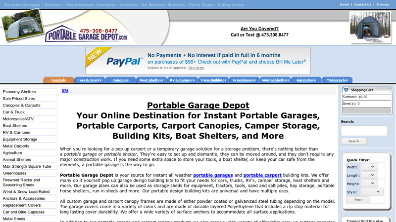 Portable Garages from Portable Garage Depot