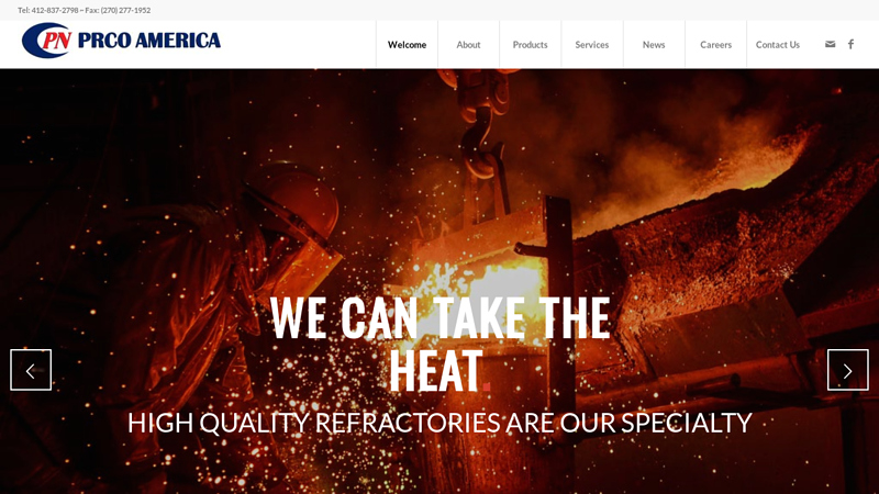Welcome - PRCO America High Temperature Refractory Manufacturers
