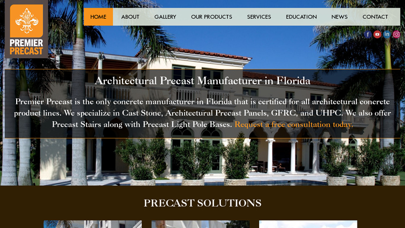 Architectural Precast Manufacturer in Florida