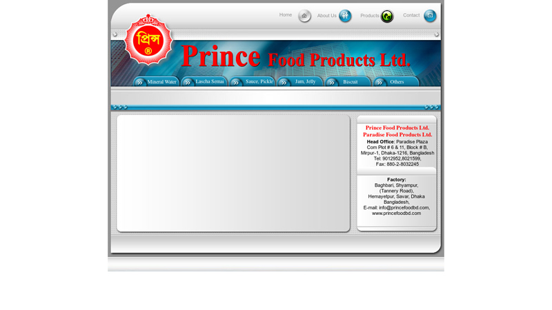 Welcome to Prince Food Products Ltd. Food products manufacturer in Dhaka Bangladesh