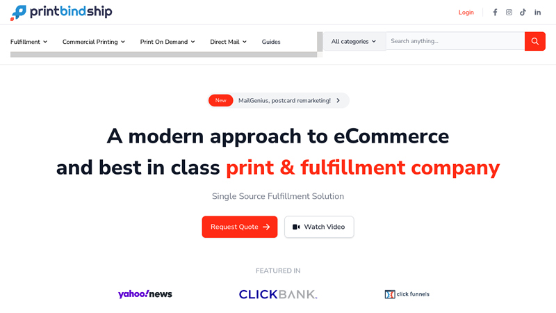 Fulfillment Company - eCommerce Shipping Services - Print Bind Ship