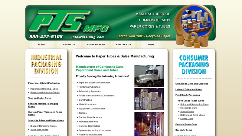 Paper Tubes and Sales Manufacturing | Paper Cores and Cans