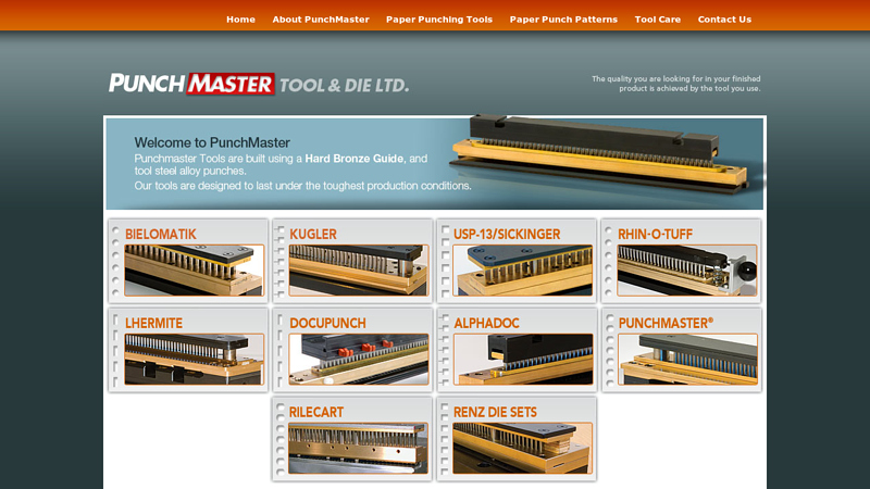 Paper Punching Tools, Paper Punch Tool manufacturing - Punchmaster Tool and Die, Ontario, Canada