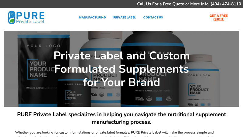Pure Private Label - Custom Formula Supplement Manufacturing