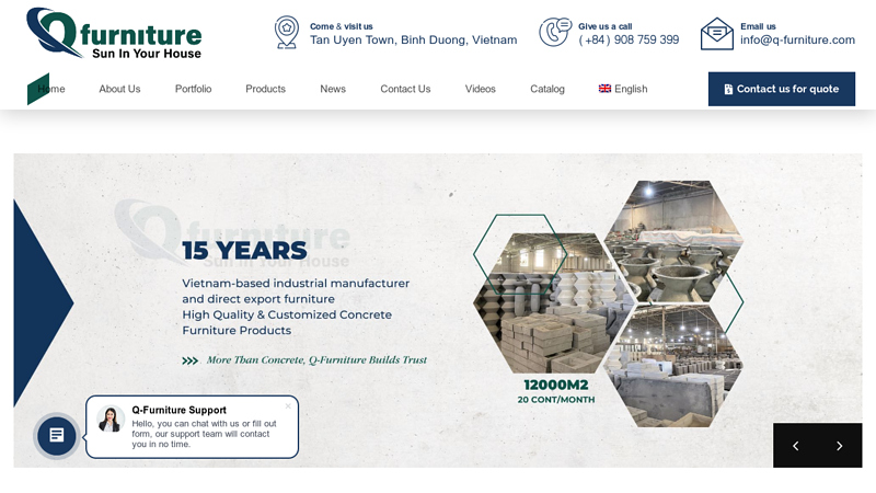 Q-Furniture - Concrete Furniture Manufacturer - Sun In Your House