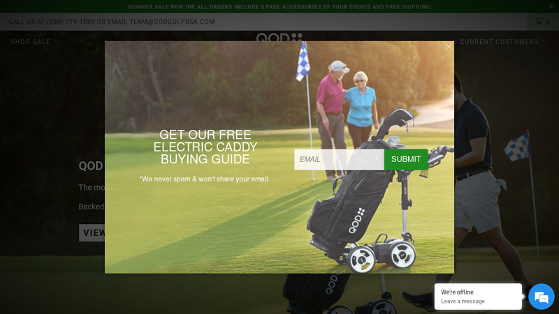 Electric Golf Caddy Cart 2024 & Motorized Golf Push Cart -QOD GOLF USA