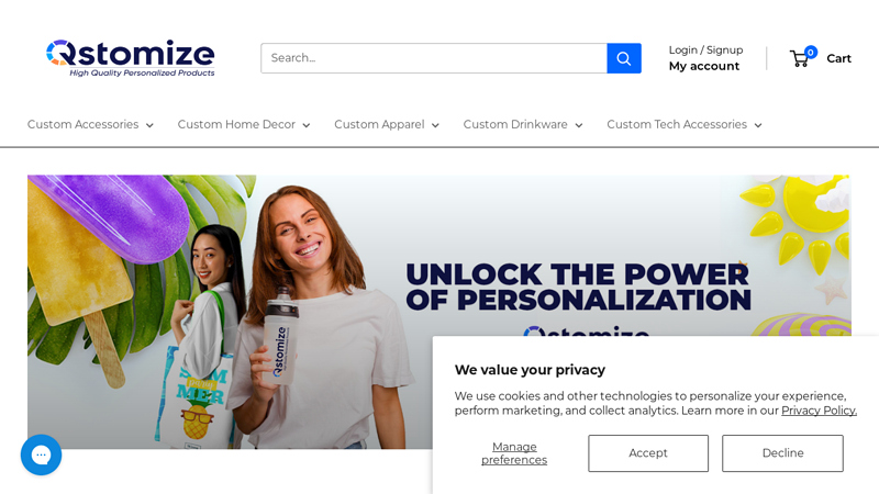 Qstomize: Unique Custom Gifts Personalized Just for You