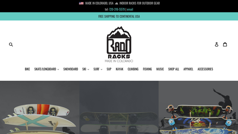 Wall Mounted Racks & Displays For Boardsport Gear | Rado Racks