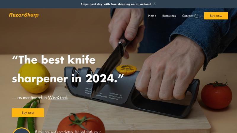 RazorSharp: The Award Winning Adjustable Pull-Through Knife Sharpener C RazorSharp Official Site