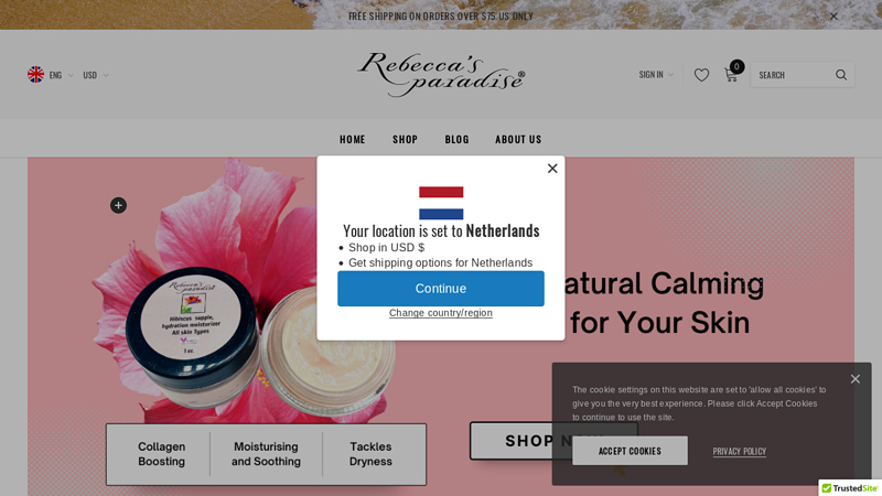 Rebeccas Paradise Natural skin care C Rebecca
