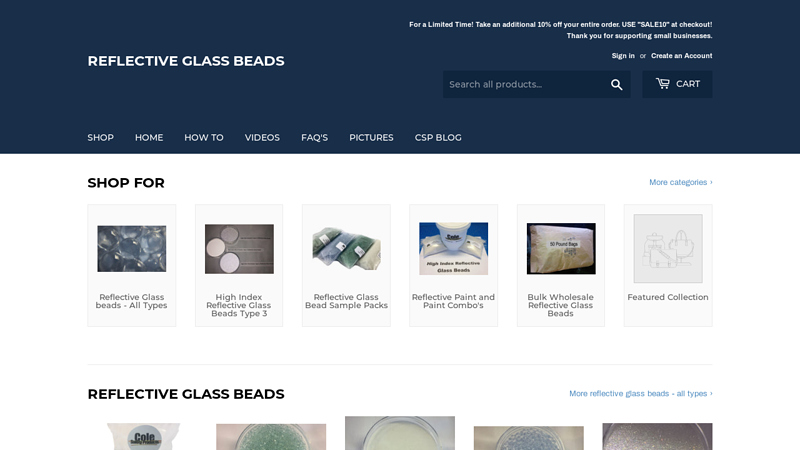 Reflective Glass Beads C REFLECTIVE GLASS BEADS