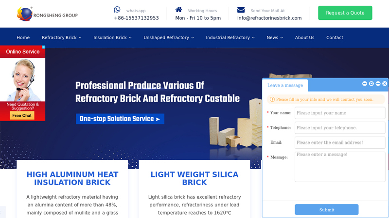 Kiln Refractory Bricks & Castable Refractory - Rongsheng Refractory Material Manufacture