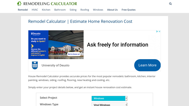 Remodel Calculator | Estimate Your House Remodeling Costs