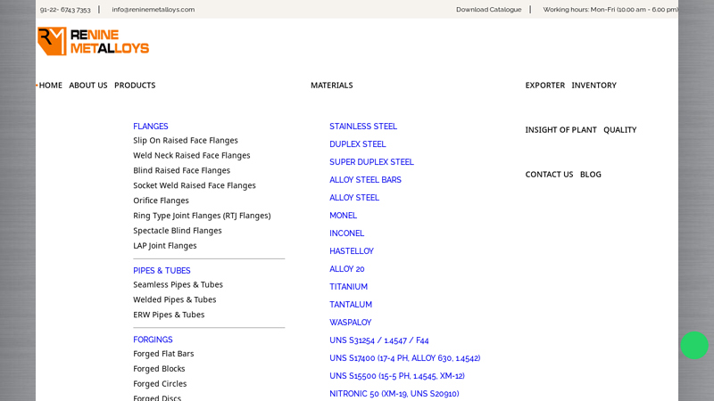 Exporters and Importers of Nickel Alloys